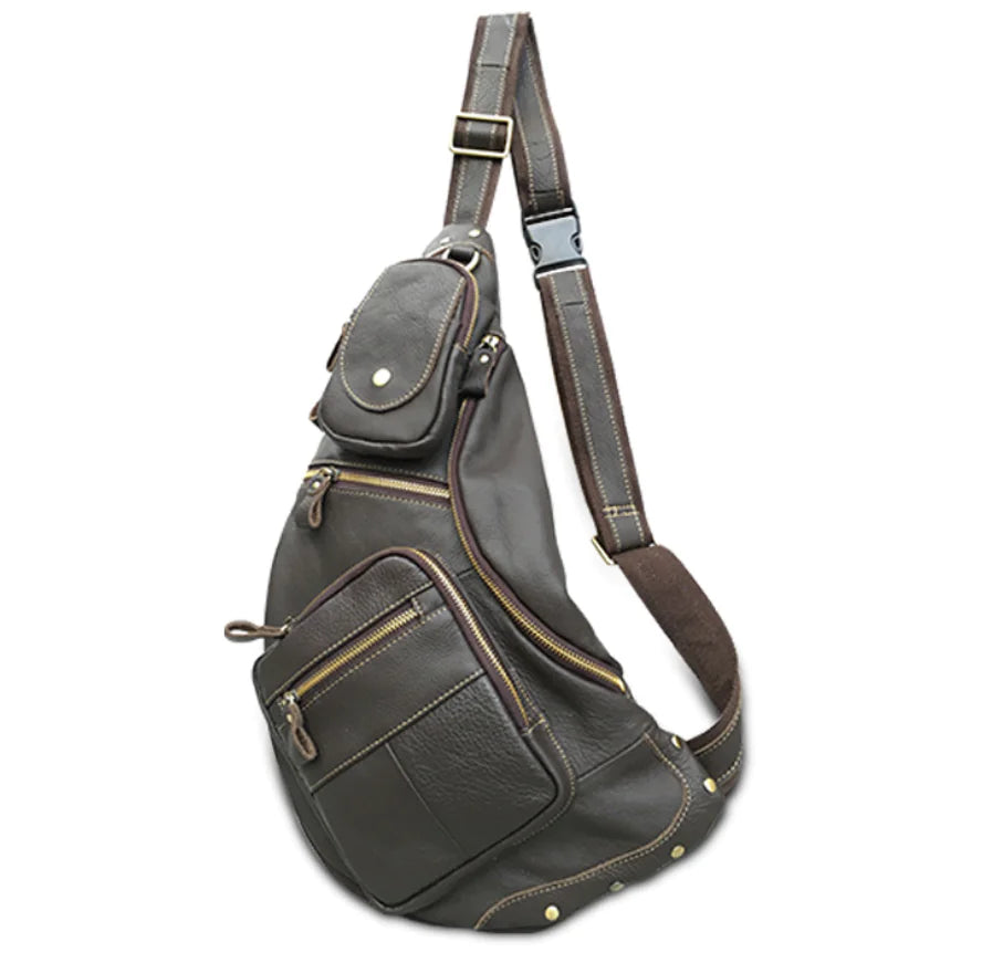 Vintage Men's Genuine Leather Crossbody Bag