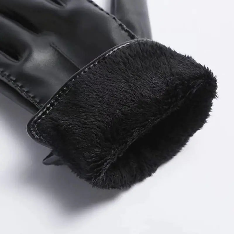 Women's Winter Touchscreen PU Leather Gloves