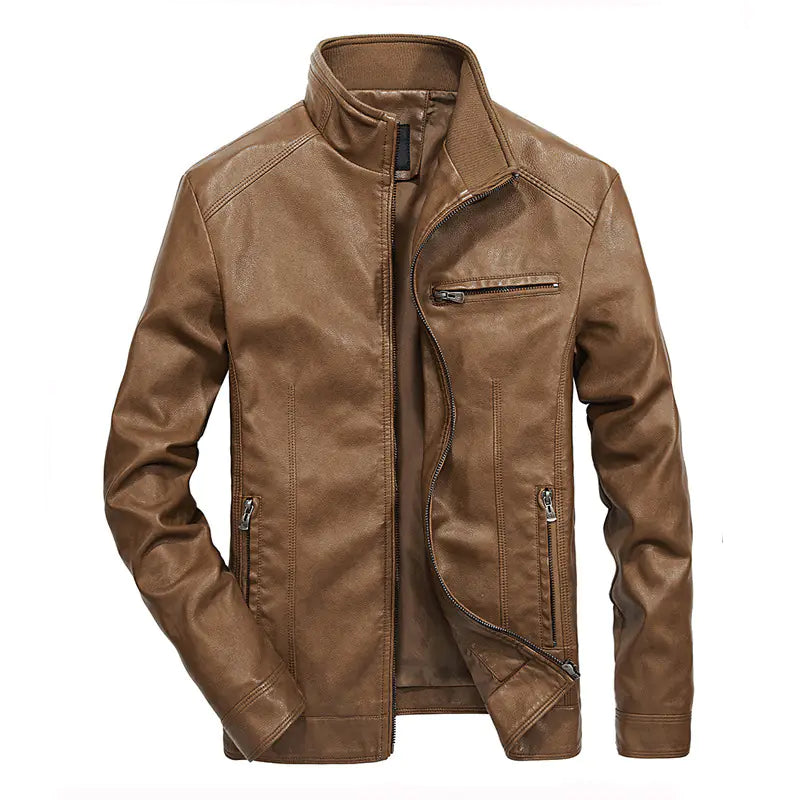 Men's Thin Leather Jacket - Spring & Autumn Style
