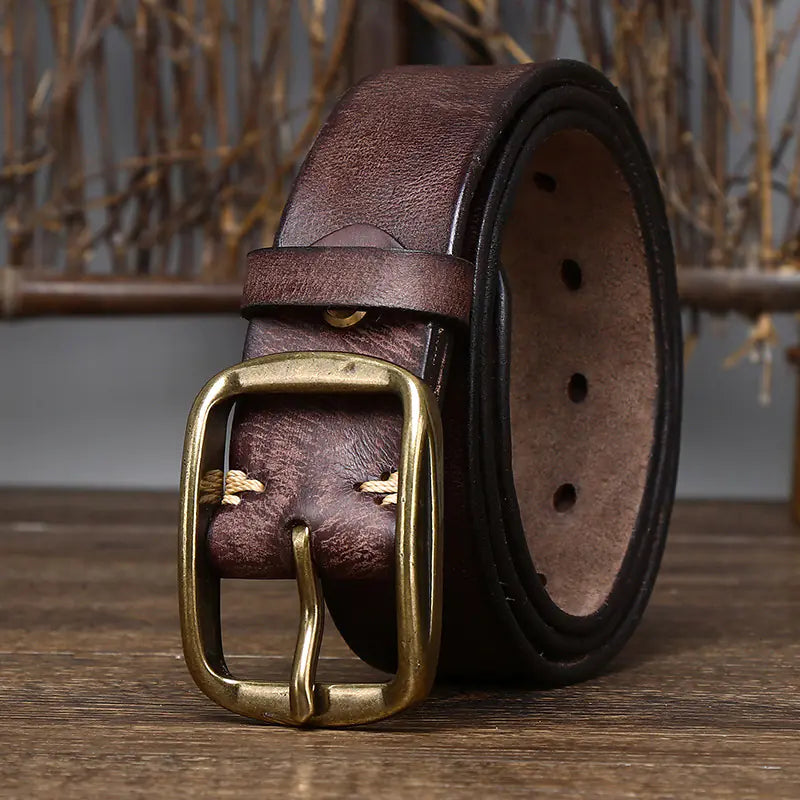Vintage Style Genuine Leather Belt for Men