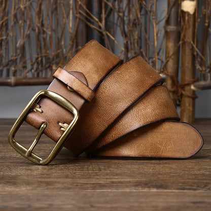 Vintage Style Genuine Leather Belt for Men