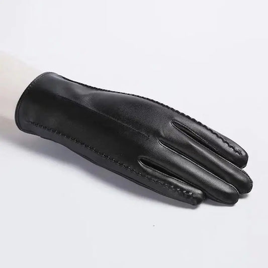 Women's Winter Touchscreen PU Leather Gloves
