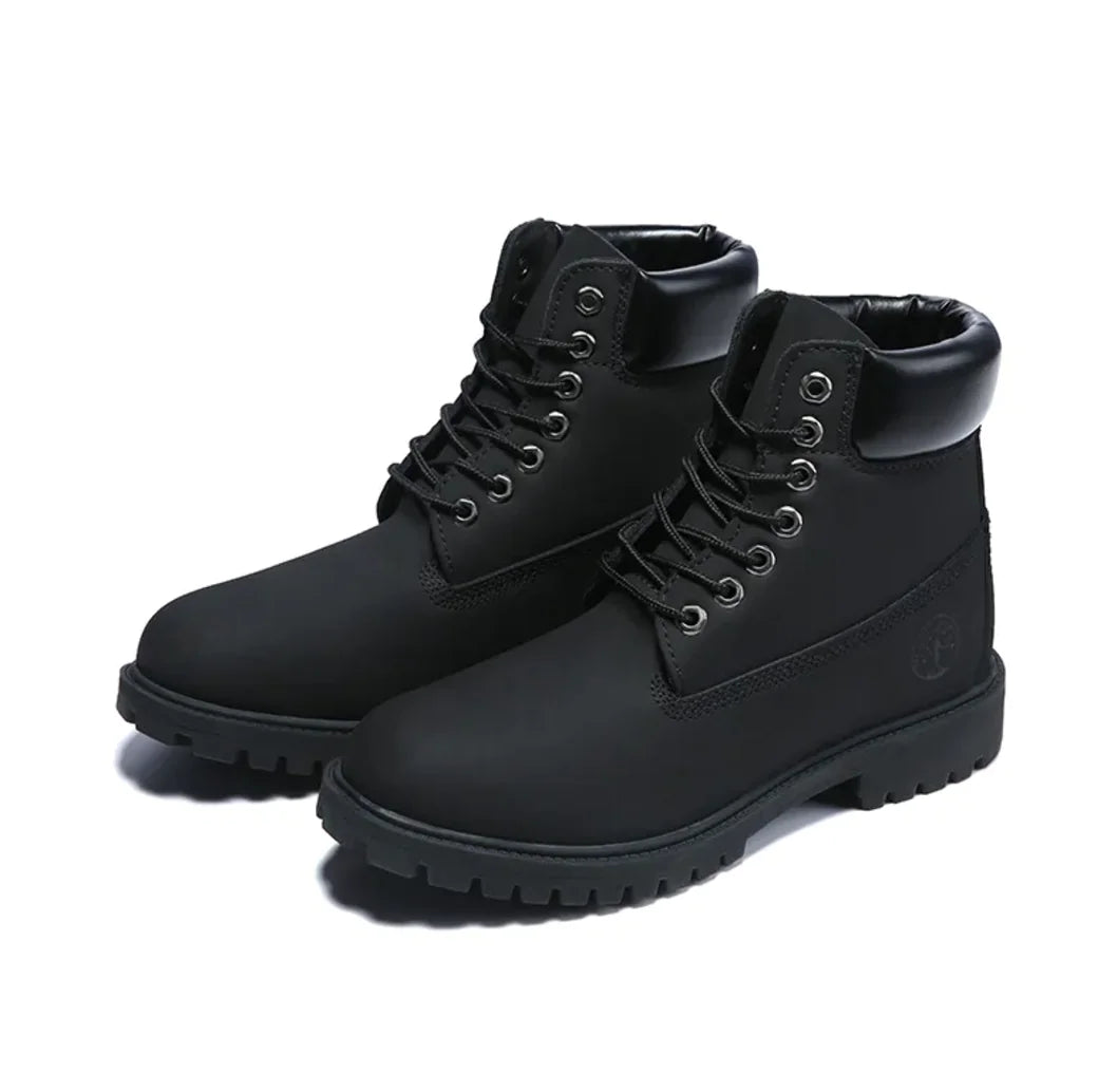 TF STAR Women's 6" Basic Contrast Collar Boot Work High Heel Lace Up Premium Waterproof Boots Shoes Outdoors