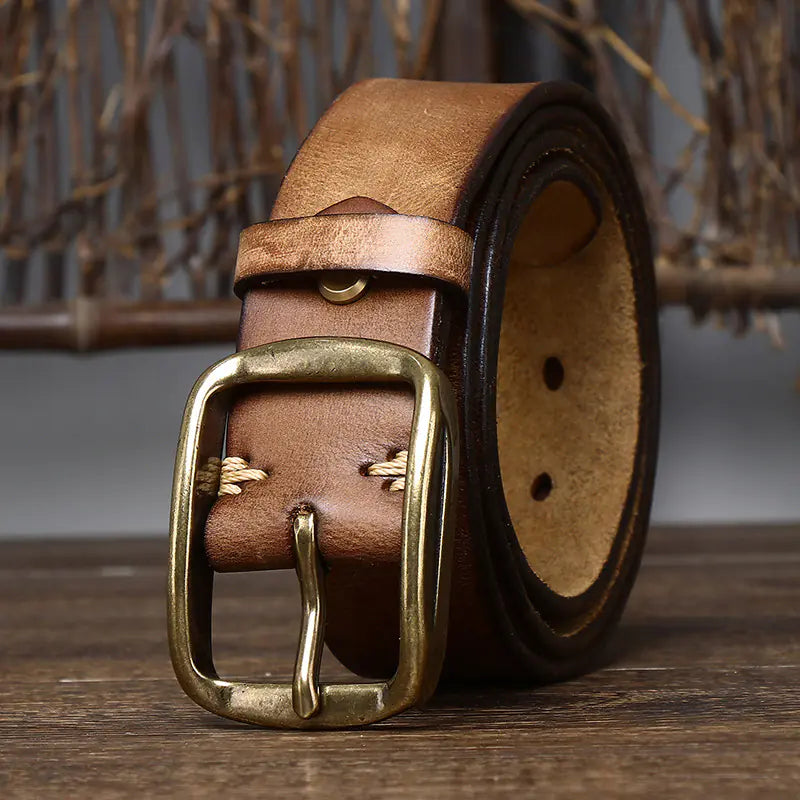Vintage Style Genuine Leather Belt for Men