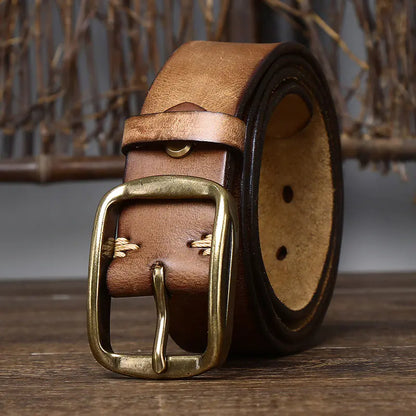 Vintage Style Genuine Leather Belt for Men