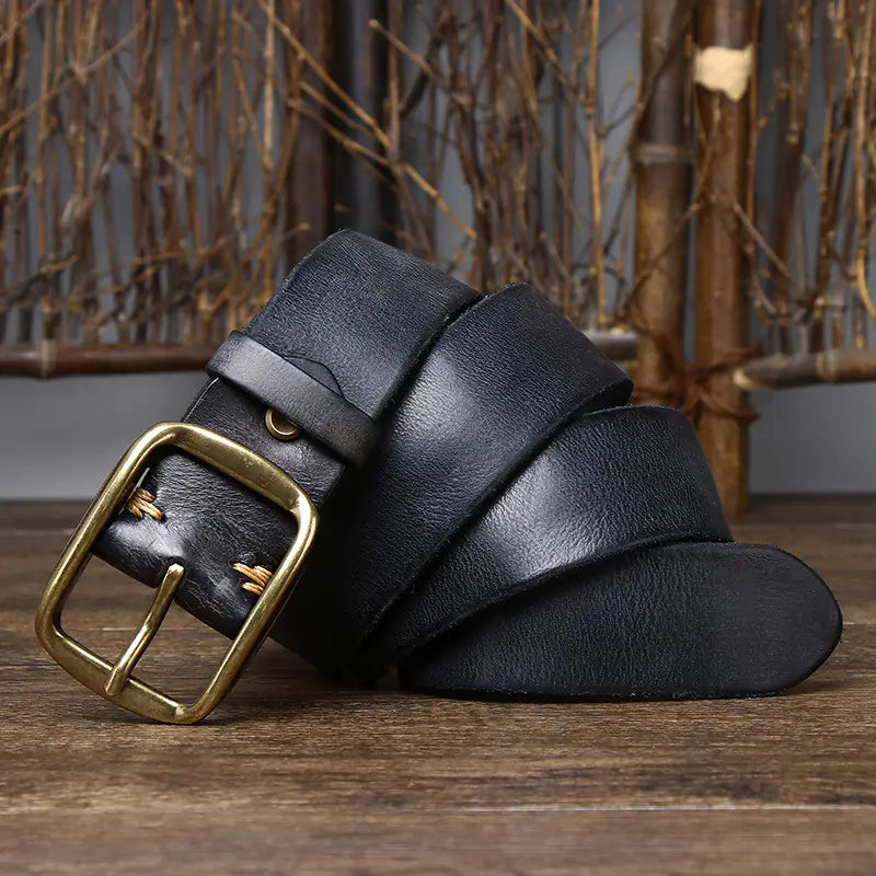Vintage Style Genuine Leather Belt for Men