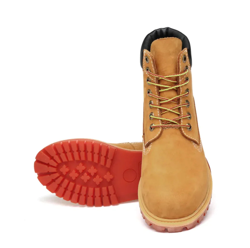 TF STAR Women's 6" Basic Contrast Collar Boot Work High Heel Lace Up Premium Waterproof Boots Shoes Outdoors