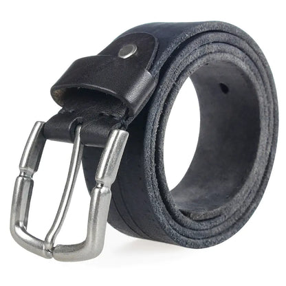 Men's Genuine Leather Belt - Vintage Style Adjustable Waistband