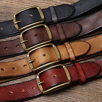 Vintage Style Genuine Leather Belt for Men