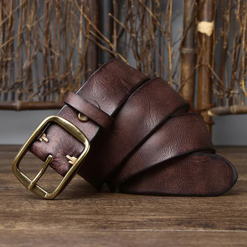 Vintage Style Genuine Leather Belt for Men