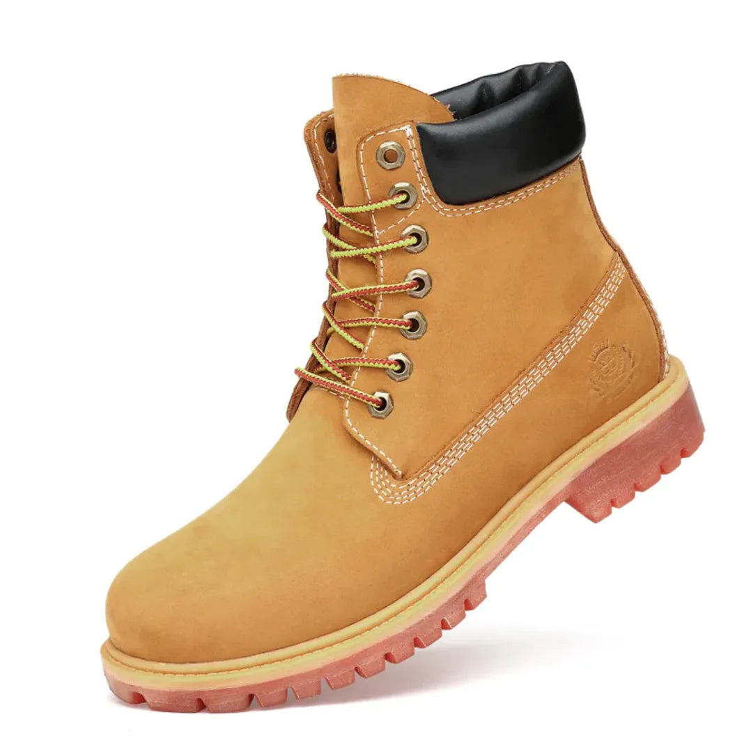TF STAR Women's 6" Basic Contrast Collar Boot Work High Heel Lace Up Premium Waterproof Boots Shoes Outdoors