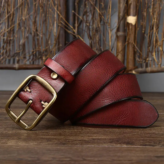 Vintage Style Genuine Leather Belt for Men