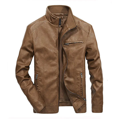 Men's Thin Leather Jacket - Spring & Autumn Style